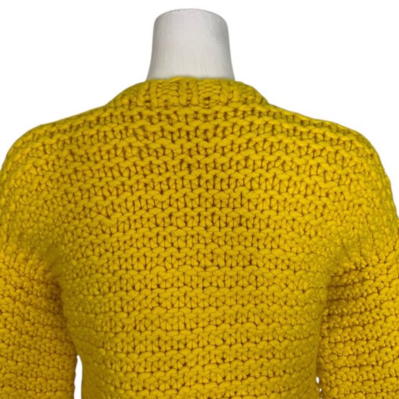 Loopy Mango Handmade Urban Fisherman Sweater S/M Sunshine Yellow Merino Wool - Picture 10 of 16